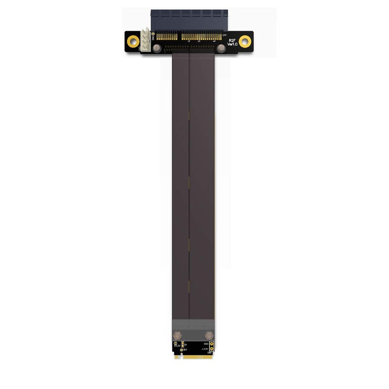 ADT-LINK Riser PCIe X4 3.0 PCI-E 4X to M.2 NGFF NVMe M Key 2280 Riser Card Gen3.0 Cable M2 Key-M PCI-Express Extension Cord 32G/BPS (15CM,R42SF) - Image 1